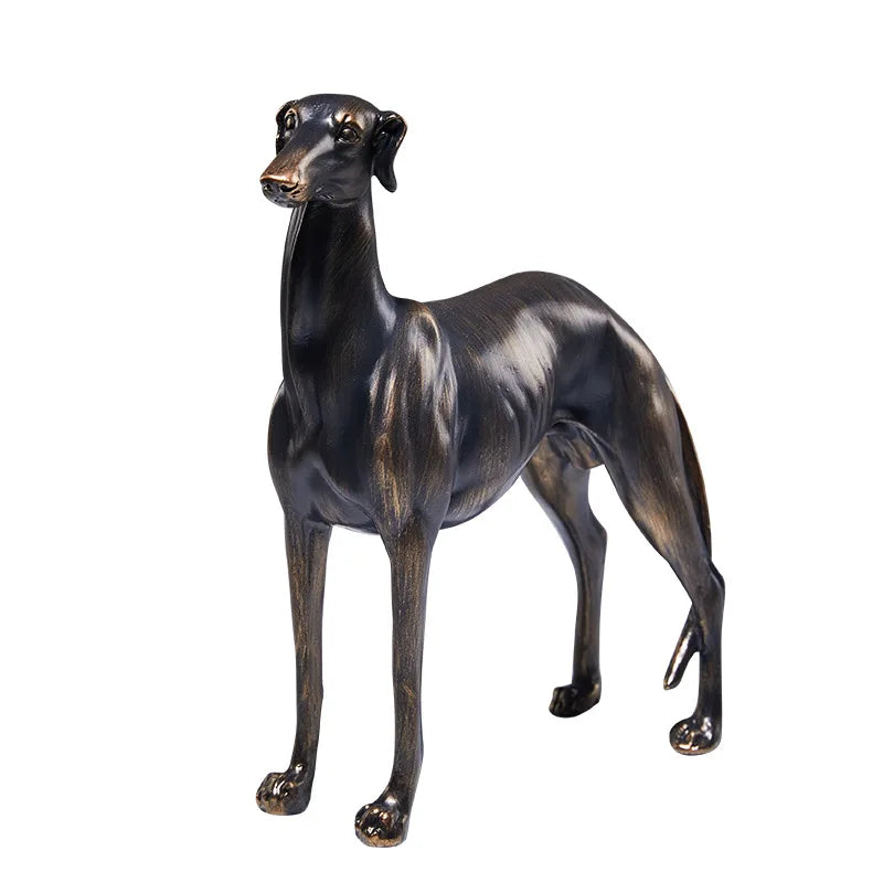 Afralia™ Greyhound Dog Figurine Resin Home Decor Handicrafts