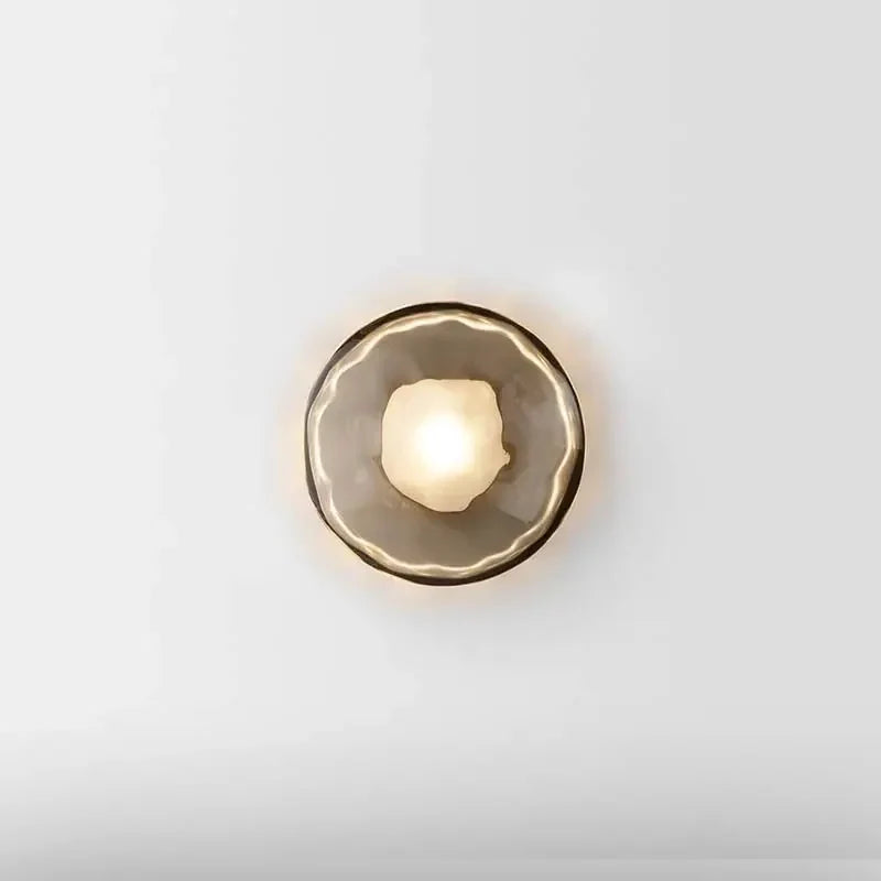Afralia™ LED Glass Wall Sconce for Living Room Background Lighting