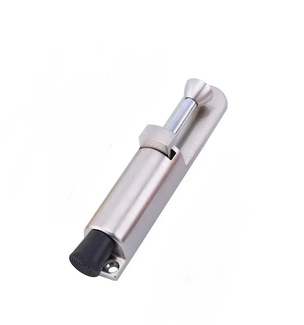 Afralia™ Stainless Steel Telescopic Door Stopper - Spring Loaded Step-On Holder