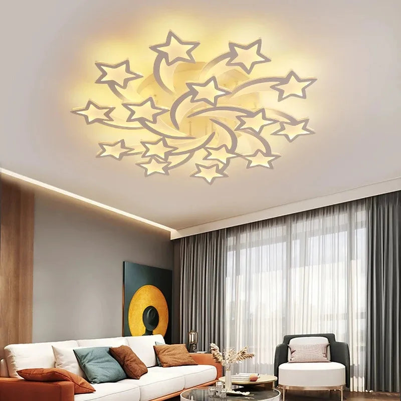 Afralia™ LED Acrylic Chandelier with Remote for Bedroom Dining Living Room Lighting