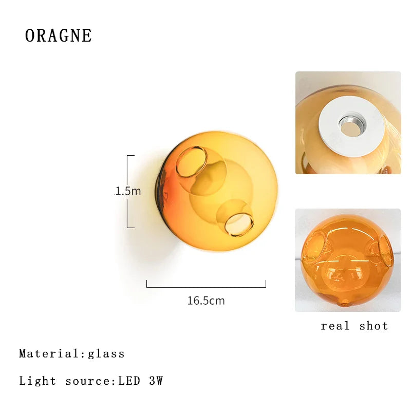 Afralia™ Luxury Glass Ball Wall Lights Home Decor Fashion Lamps