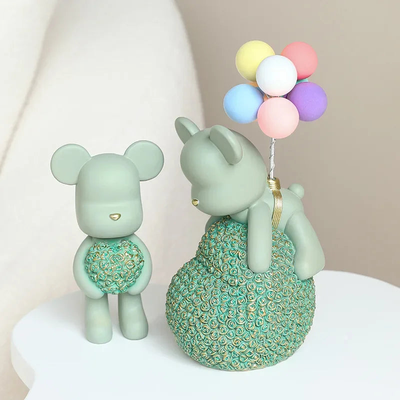 Afralia™ Cute Bear Desktop Decoration for Home and Office - Mini Artwork for TV Cabinet