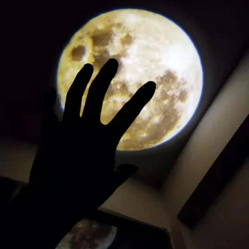 Afralia™ Moon Earth Night Light Projection Lamp - Bedroom Table Lamp for Atmosphere