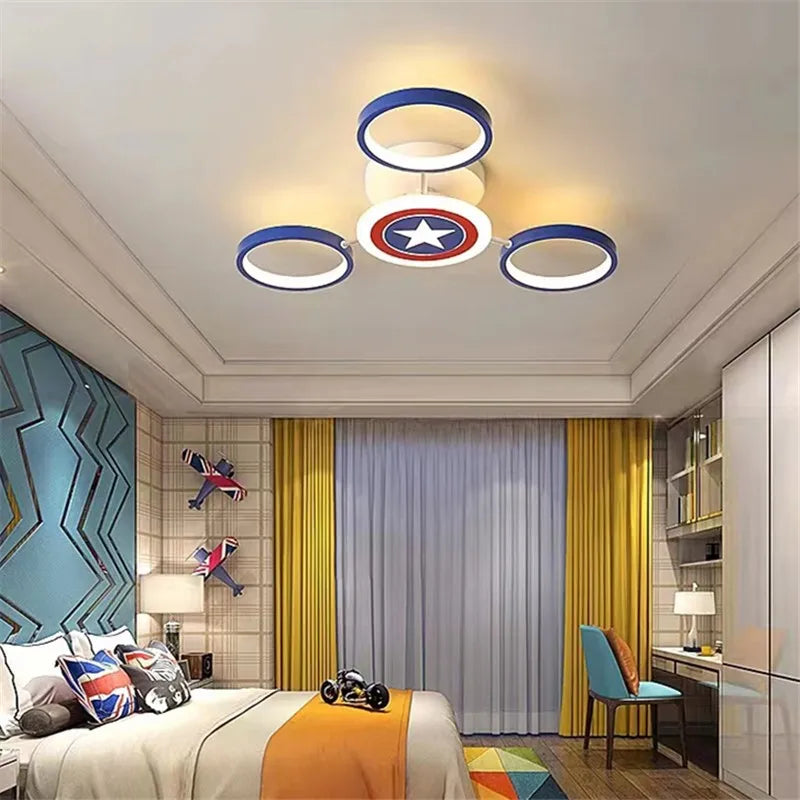 Afralia™ Kids LED Cartoon Ceiling Light | Boys Girls Bedroom Decor Lamps