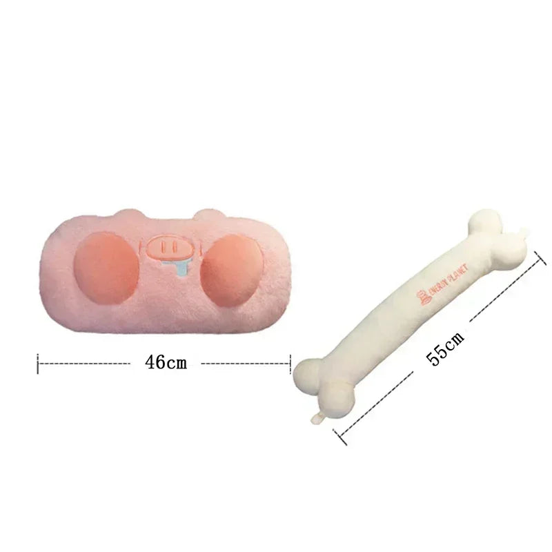 Afralia™ Pink Pig & Bone U-shaped Travel Pillow | Cozy Gift for Holiday & Birthday
