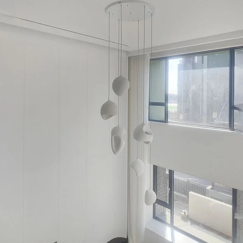 Afralia™ Handmade Wabi Sabi Duplex Villa Stairs Pendant Lights - Nordic Design Chandelier