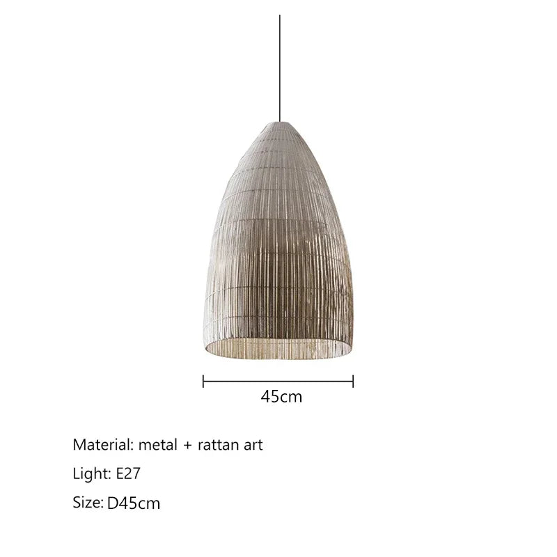 Afralia™ Rattan Art LED Pendant Lights for Home Decor and Dining Room