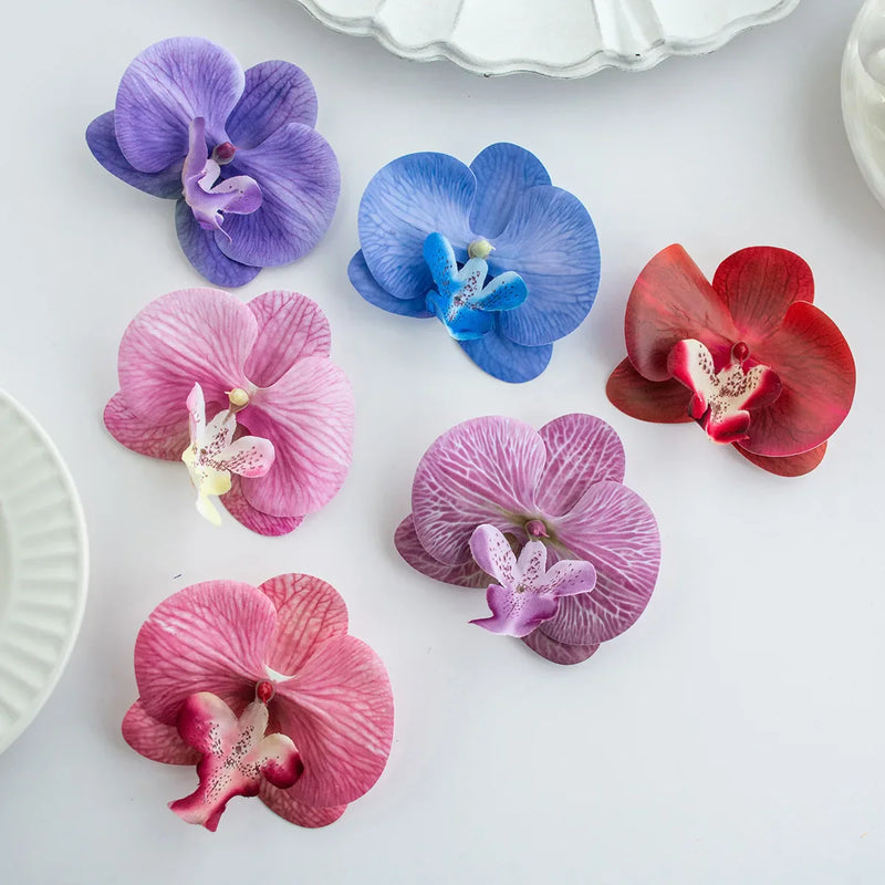 Afralia™ Thai Butterfly Orchid Artificial Flowers - Wedding Bridal Hair Clips & DIY Gift Decor