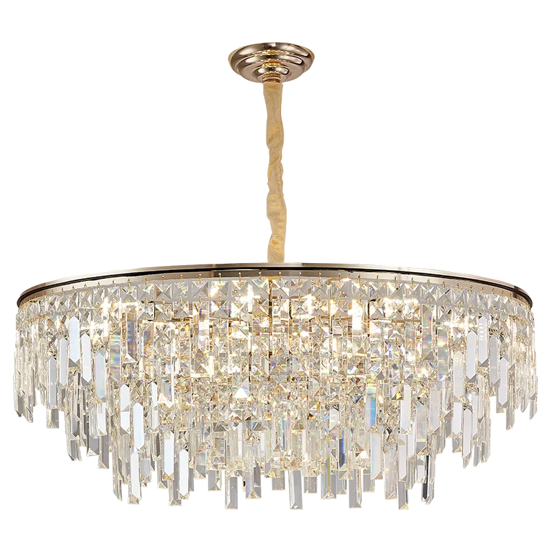 Afralia™ Crystal LED Chandelier for Living Room, Dining & Bedroom - High-end Luxury Lighting