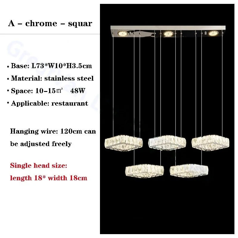 Afralia™ Luxury Nordic Crystal Pendant Light for Modern Living Room Indoor Lighting
