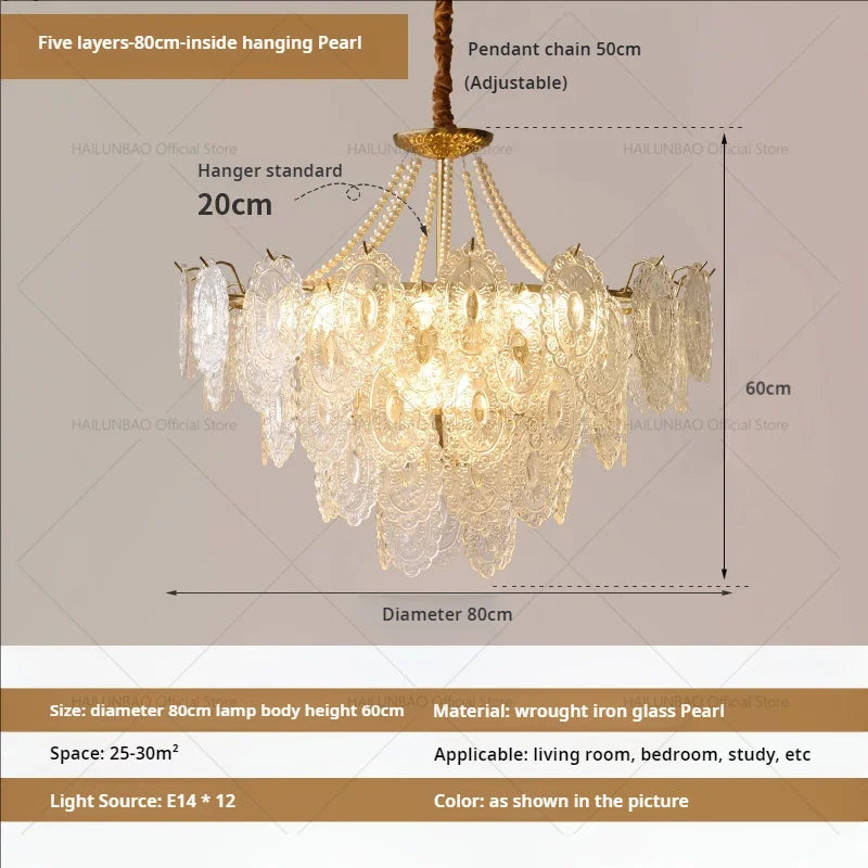 Afralia™ Cream Crystal Chandelier: French Light Luxury for Living Room, Bedroom, Dining Room