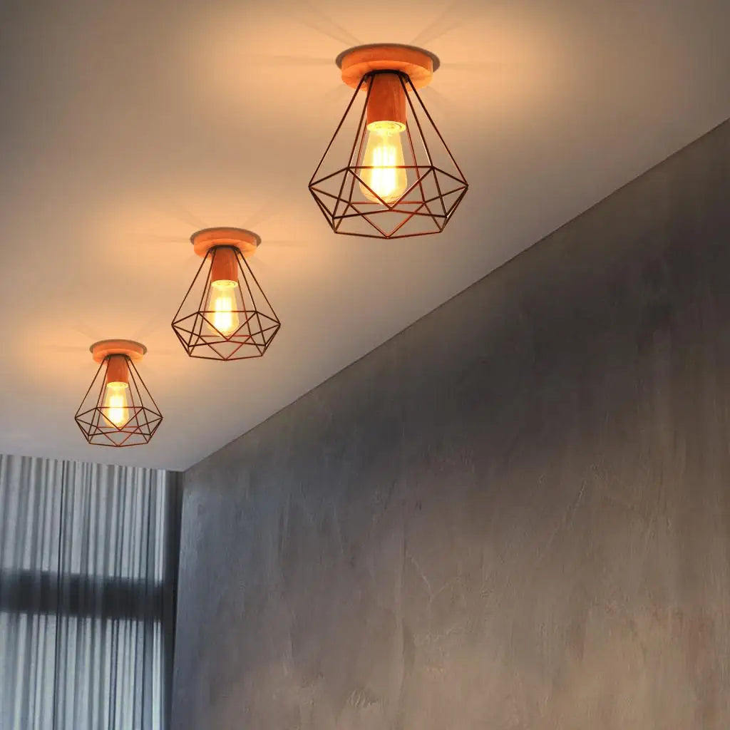 Afralia™ Industrial Vintage Ceiling Light for Living Room Kitchen Restaurant