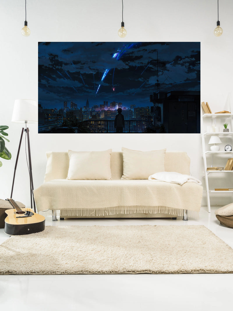 Afralia™ Your Name Anime Tapestry Wall Hanging - Bedroom Decor & Home Decoration