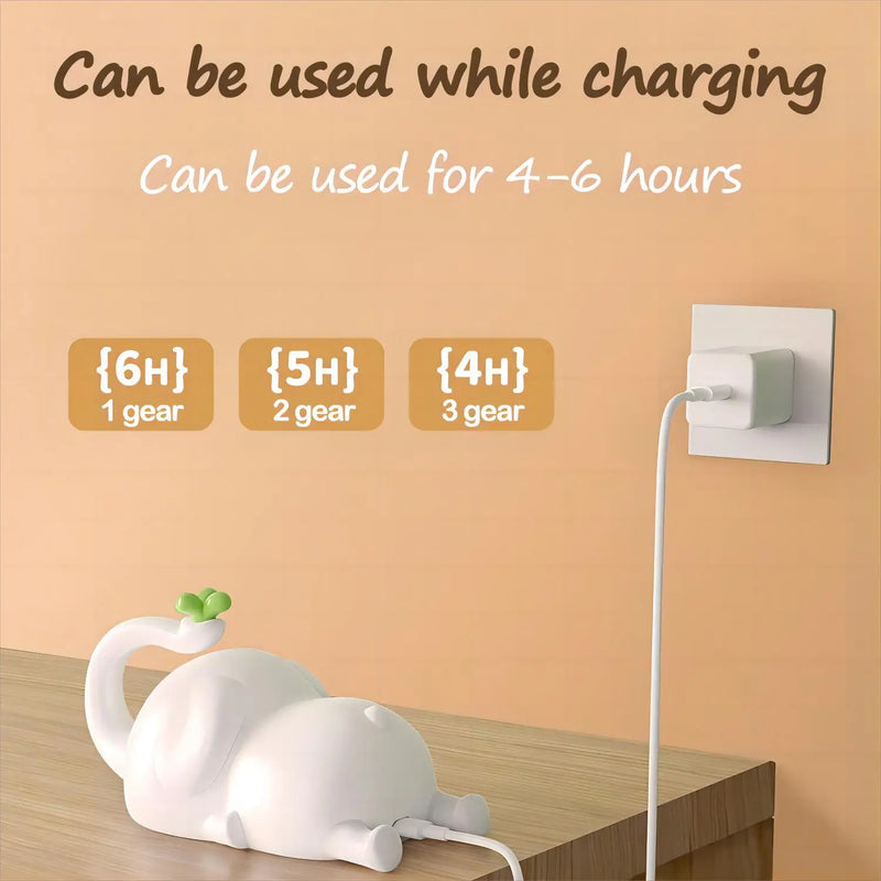 Afralia™ Elephant Silicone Night Light: Cute Baby Dimmable Lamp for Bedside, Bedroom Decor & Gift