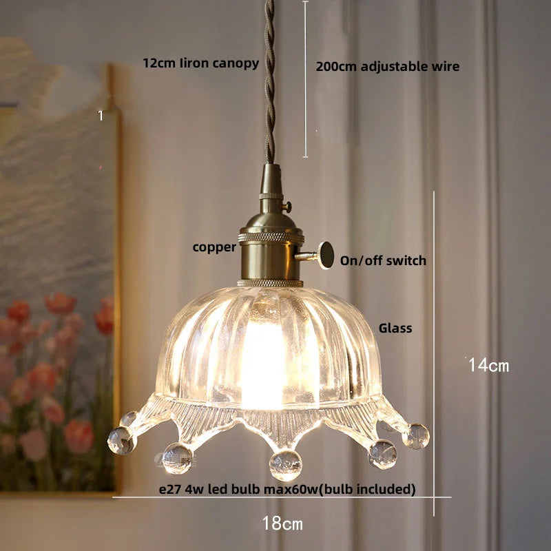 Afralia™ Amber Glass Cube LED Pendant Lights, Japanese Style for Kitchen, Bedroom, Coffee.