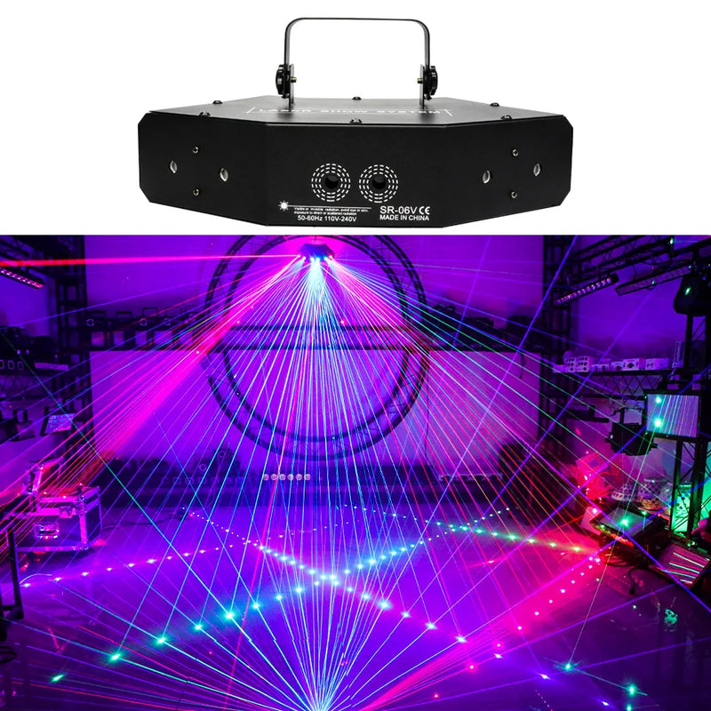 Afralia™ RGB LED Laser Light Projector for DJ Disco Wedding Club