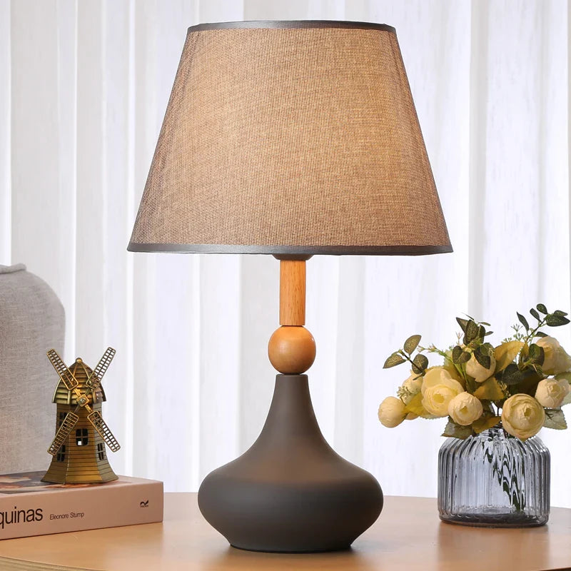 Afralia™ Nordic Modern Bedroom Lamp with Remote Control, Warm & Creative Nightstand Light