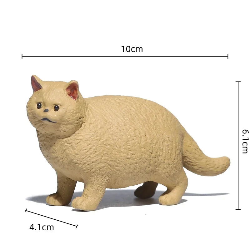 Afralia™ Ceramic Cat English Shorthair Sculpture for Home Decor