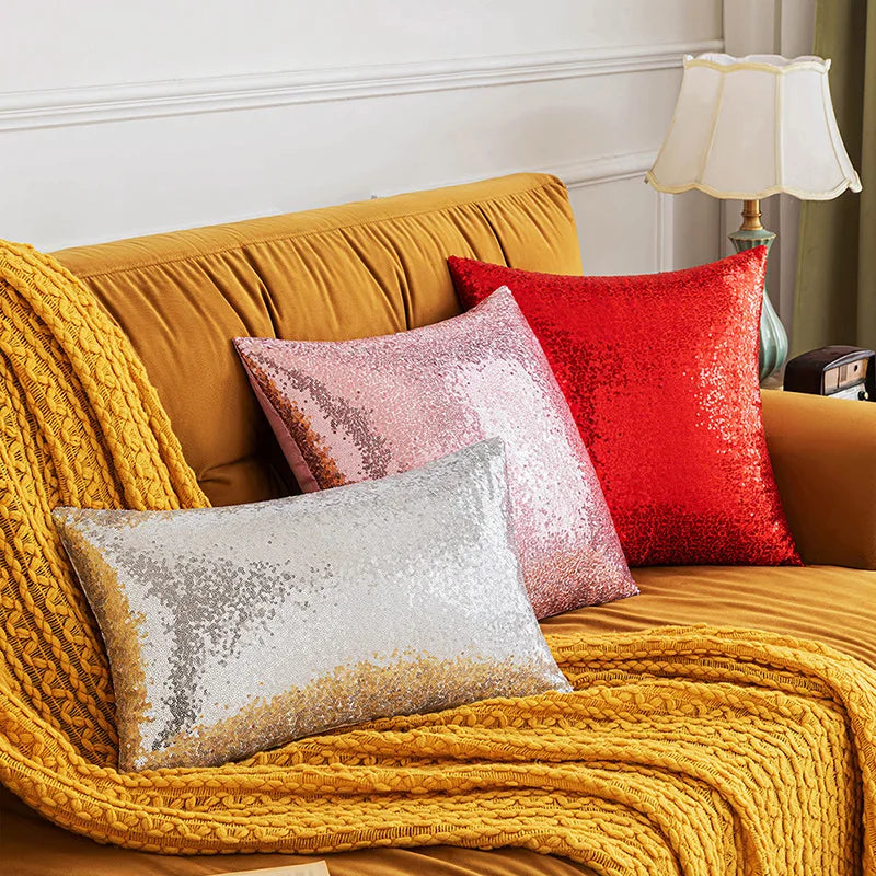 Afralia™ Sequin Embroidered Cushion Cover - Modern Light Luxury Decor for Sofa