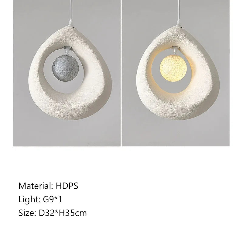 Afralia™ Nordic Wabi Sabi Pendant Lights for Stylish Dining Room and Bedroom Decor