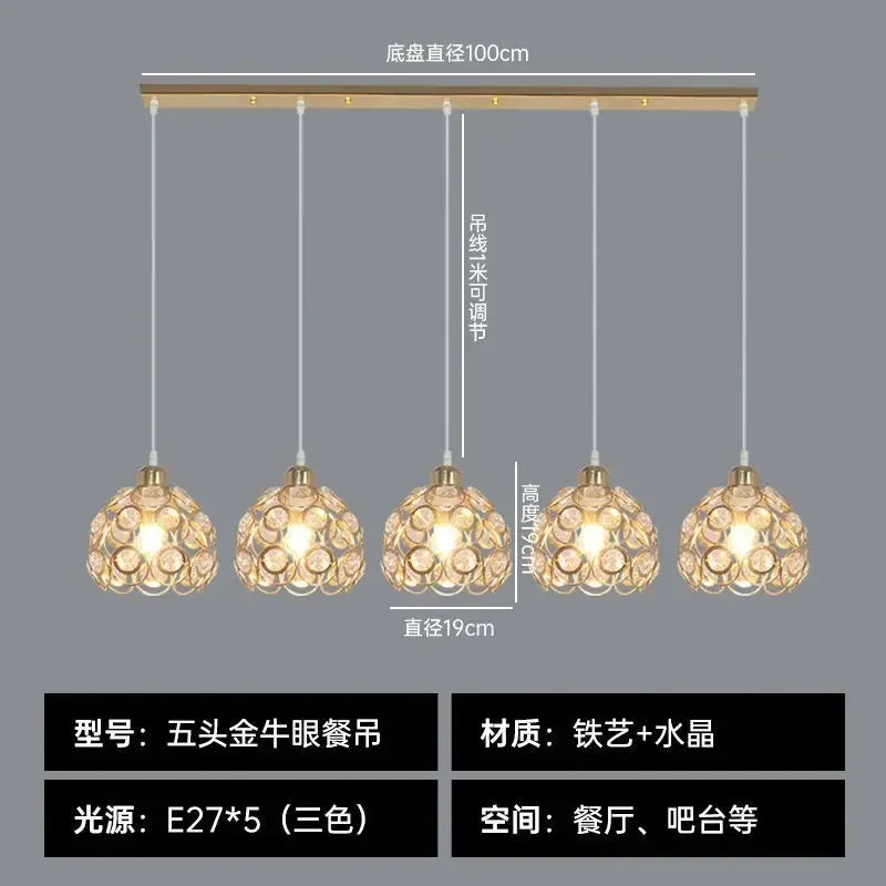 Afralia™ Crystal Dining Pendant Lamp - Modern Nordic Minimalist Design