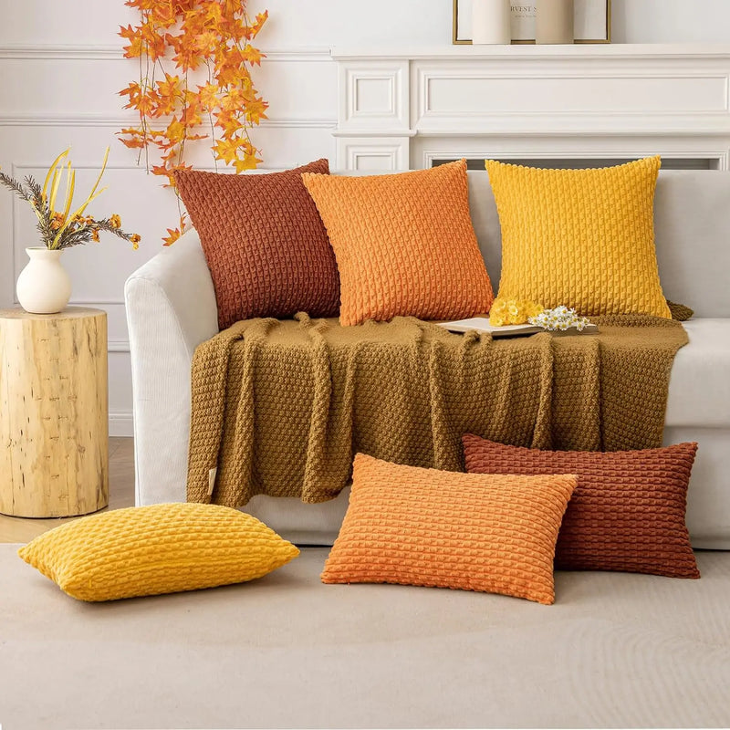 Afralia™ Soft Striped Pillow Covers 20x20 Inch for Living Room, Home Decor