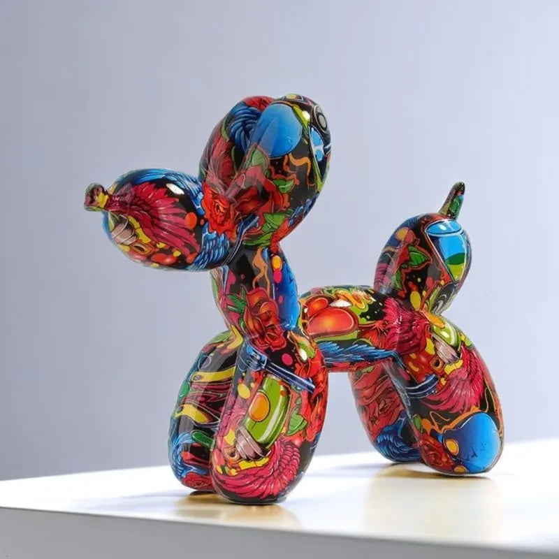 Afralia™ Balloon Dog Sculpture: Pop Art Decorative Figure for Home - Animal Statue