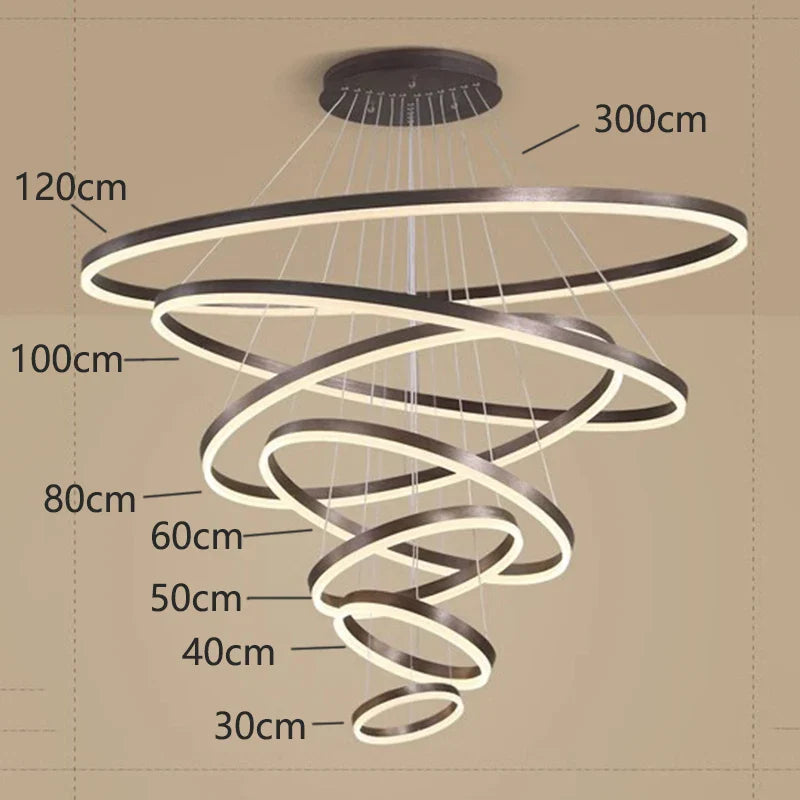 Afralia™ Crystal Chandelier Stair Pendant Lamp Living Room Pendant Lights Interior Lighting