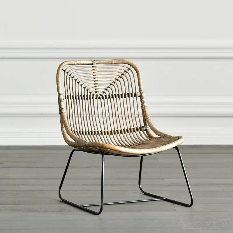 Afralia™ Nordic French Rattan Leisure Chair for Living Room & Balcony