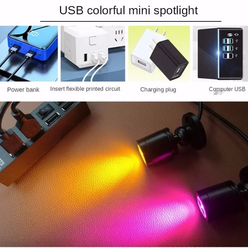 Afralia™ Mini Spotlight: Dimmable USB Focus for Cabinets, Wine Closets, Model Display Case