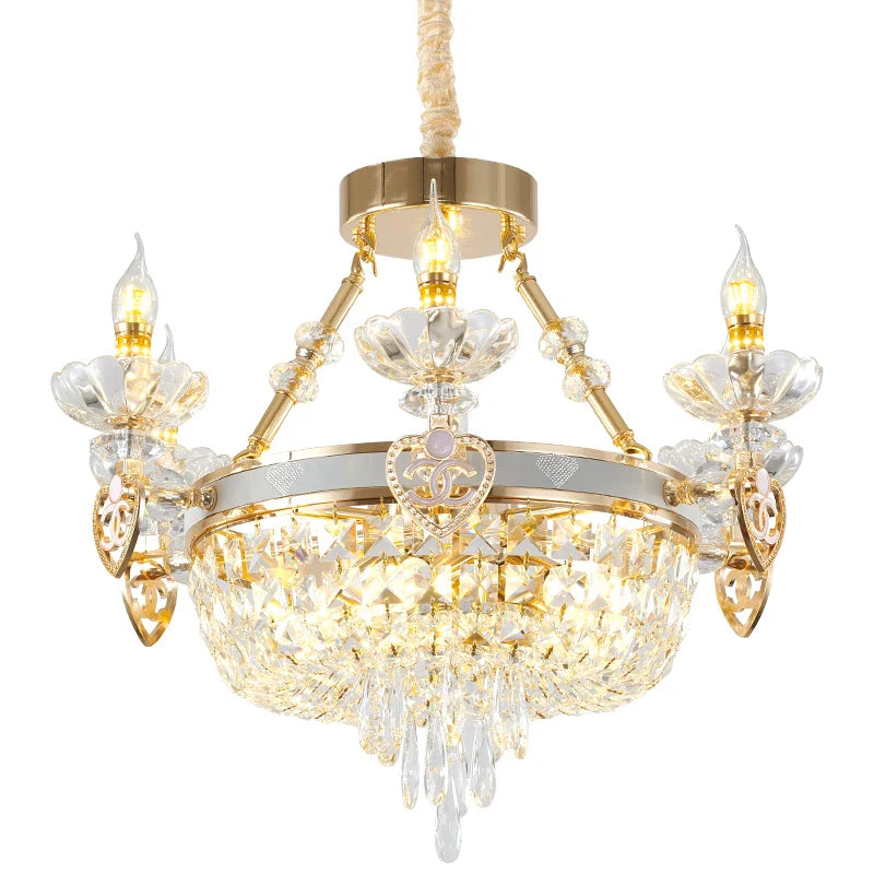 Afralia™ European Luxury Crystal Chandelier for Living Room, Duplex Building Lamps