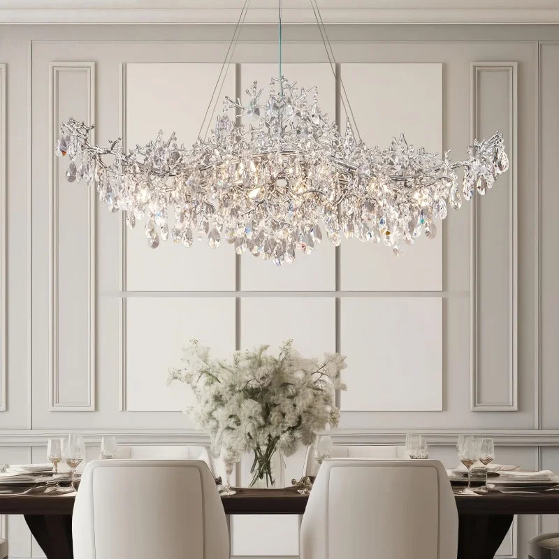 Afralia™ Modern Crystal Branch Chandelier for Living Room and Dining Room