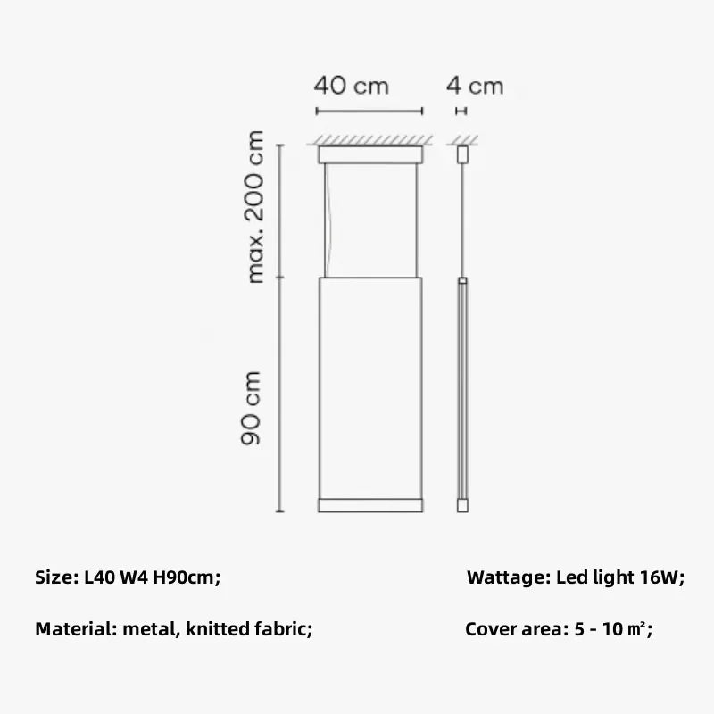 Afralia™ Square Knit Fabric Pendant Light Fixture for Dining Room and Kitchen