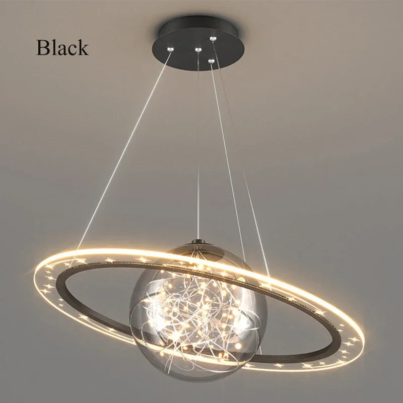 Afralia™ Gold Acrylic Nordic Chandelier LED Pendant Lamp for Luxury Interior Lighting