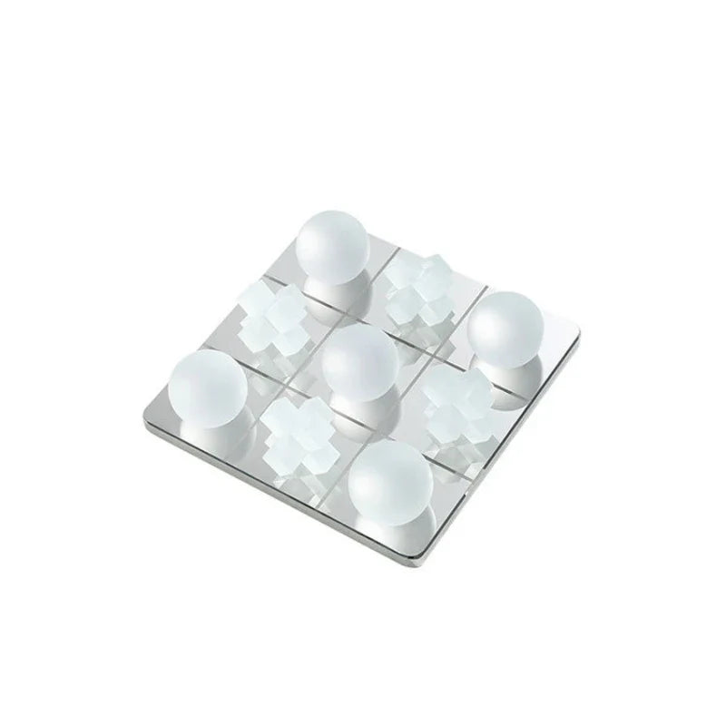 Afralia™ Frosted Glass Geometric Chessboard - Home Decor Handicrafts & Accessories
