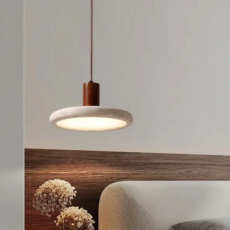 Afralia™ Wood LED Pendant Light - Adjustable Study Balcony Aisle Hanging Lamp