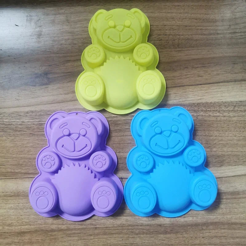 Silicone Bear Cake Mold for Baking, Chocolate & Ice Cream - Afralia™ Kitchen Tool