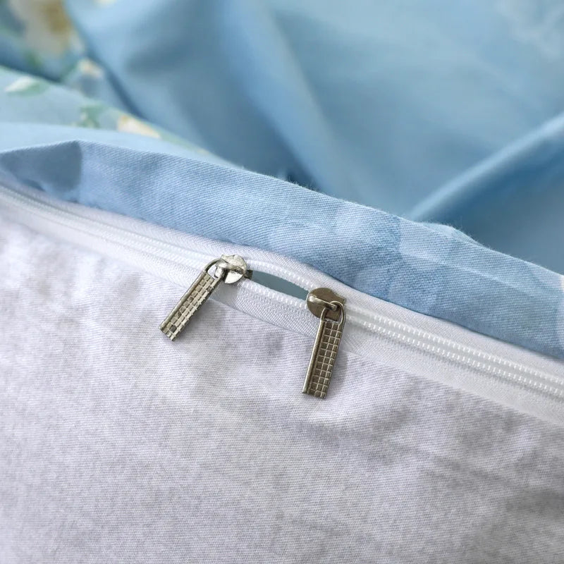 Afralia™ Printed Cotton Bedding Set, 4-Piece Universal Duvet Cover Kit, Cozy Home Textiles