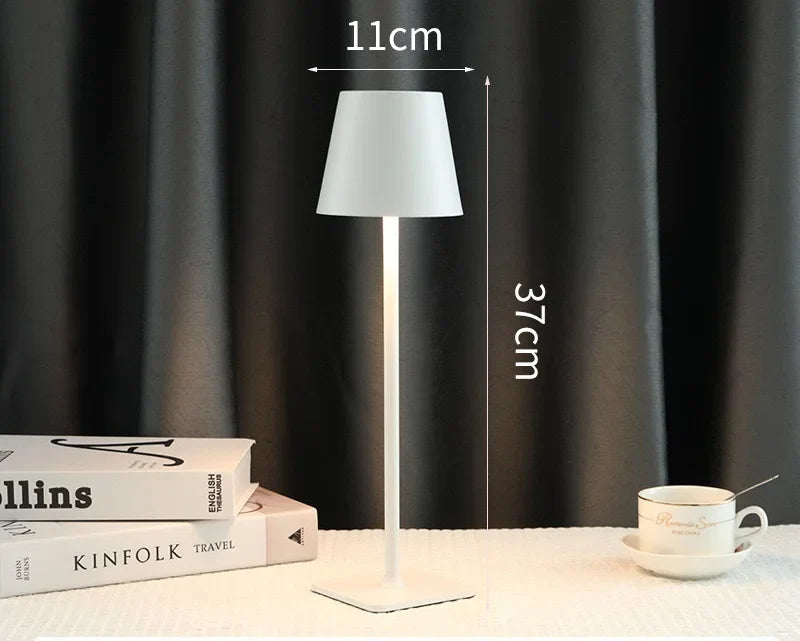 Afralia™ LED Desk Lamp: Wireless Touch Table Light with USB Charging