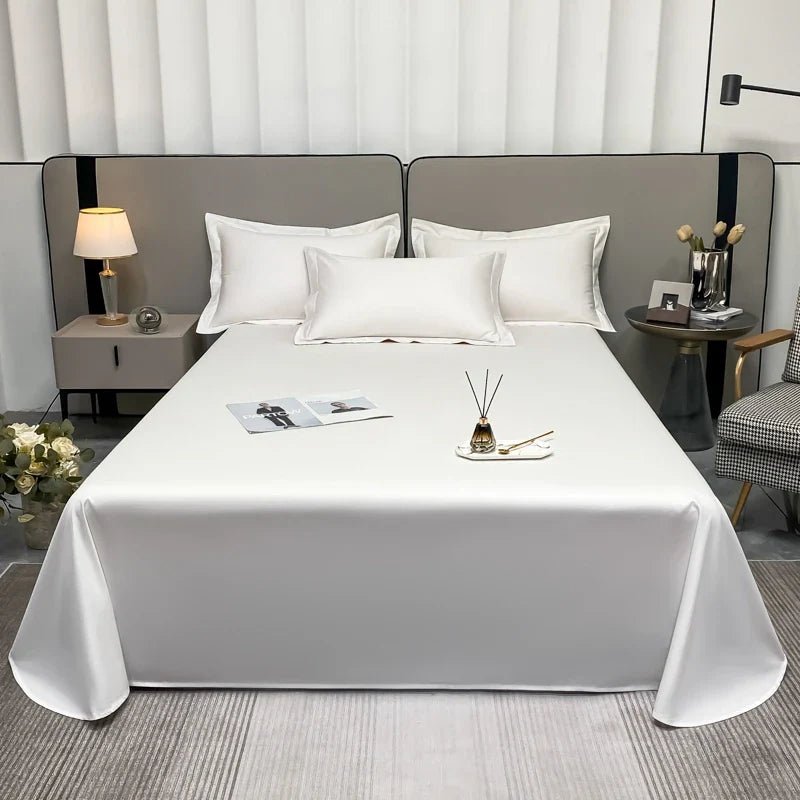 Afralia™ Premium Egyptian Cotton Flat Sheet in Various Sizes & Colors