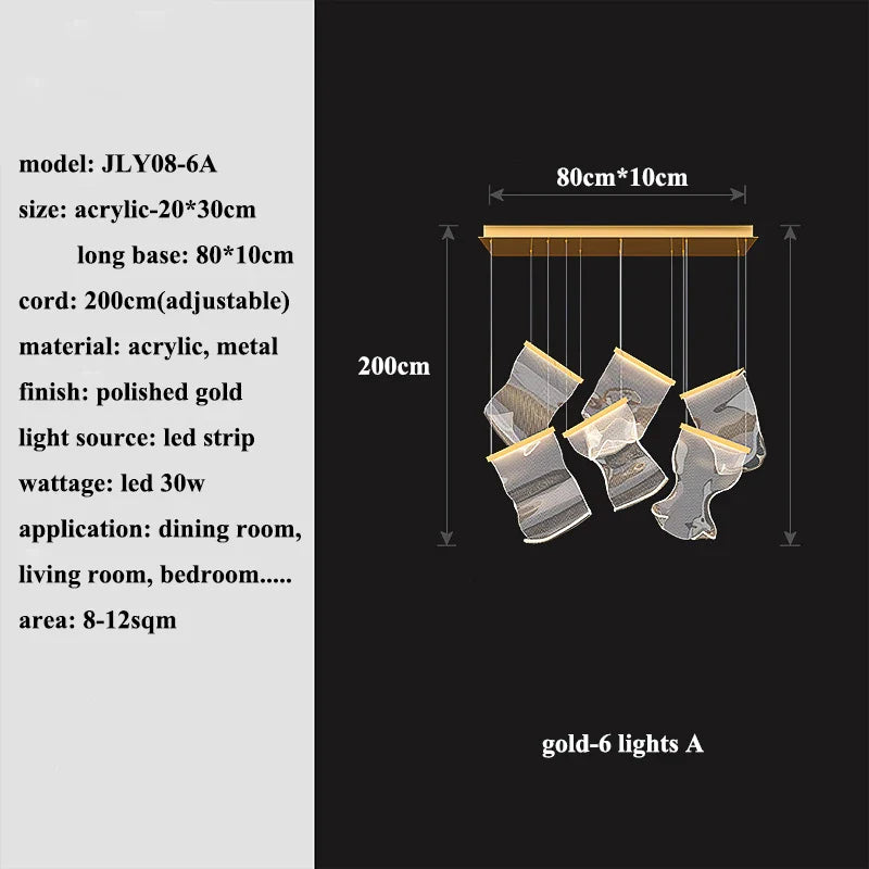 Afralia™ Modern LED Chandeliers for Home Decor & Villa, Living Dining Room Pendant Lights