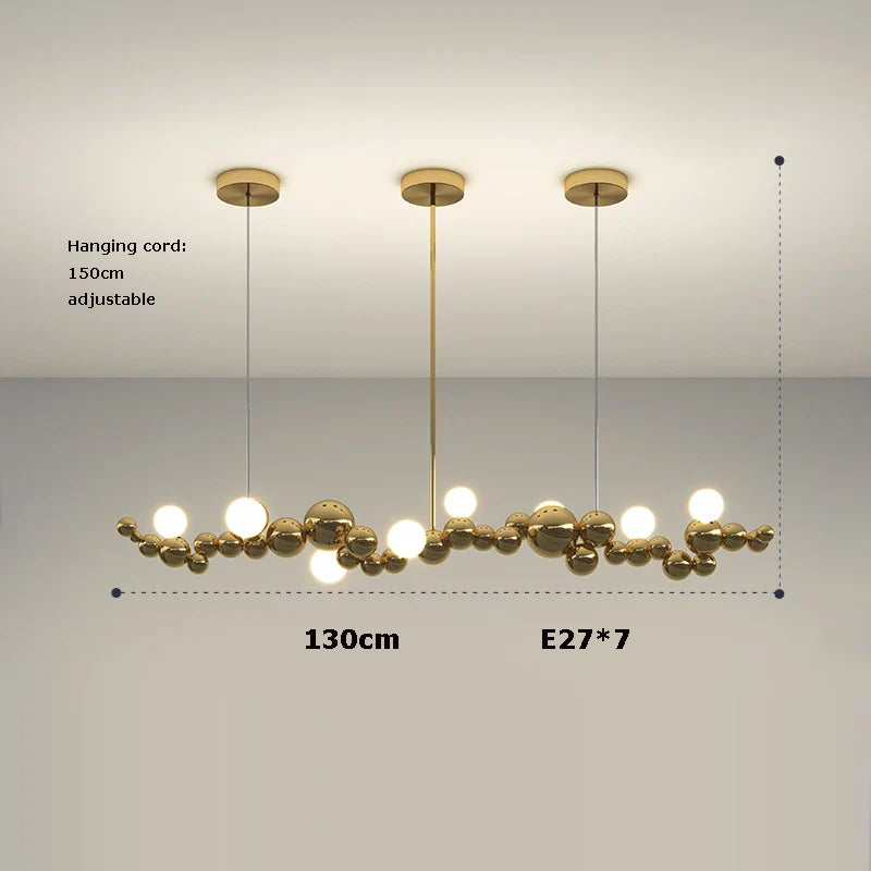 Afralia™ Silver Gold Molecule Stainless Steel LED Chandelier - 2022 Trend