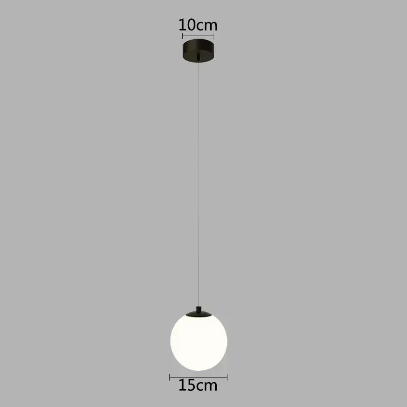 Afralia™ Glass Ball LED Pendant Chandelier for Dining and Bedroom