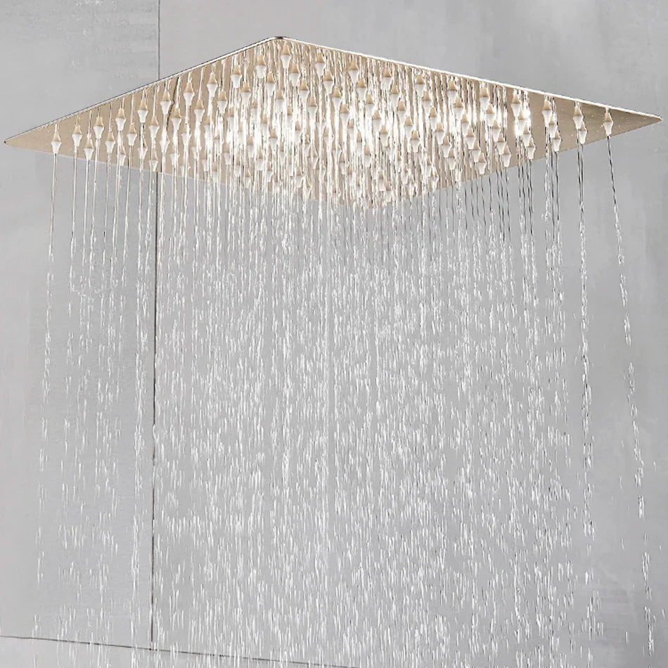 Afralia™ Ultrathin Square Stainless Steel Rainfall Shower Head 8/10/12 Inch