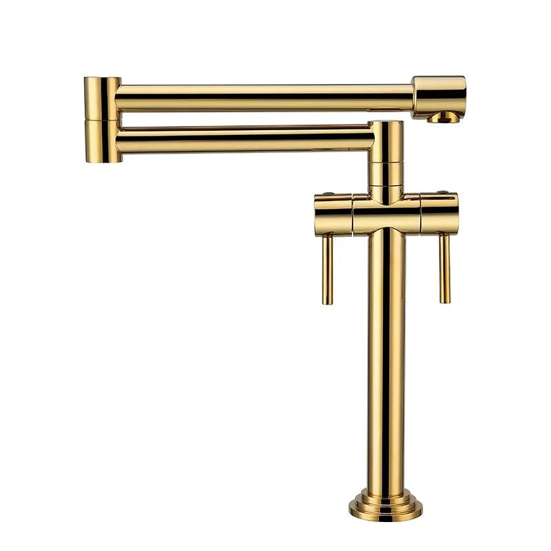 Afralia™ Solid Brass Kitchen Faucet with Rotating Crane for Deck Mounted Sink Mixer