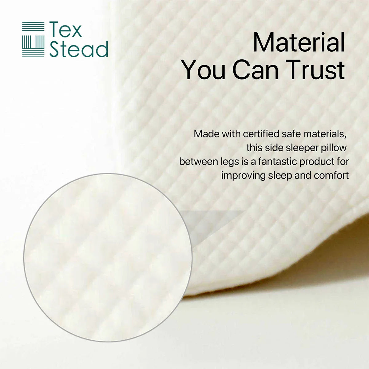Afralia™ Memory Foam Knee Pillow for Side Sleepers, Spine Alignment & Leg Blood Circulation.