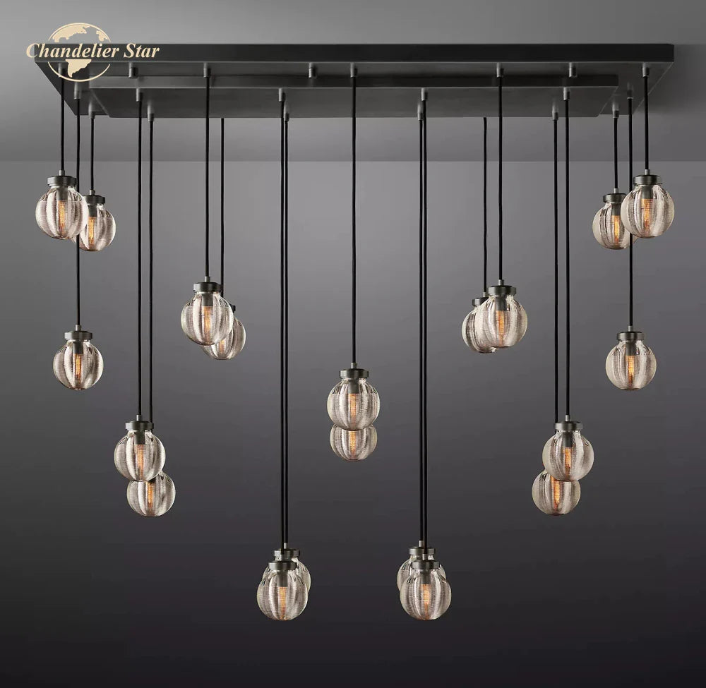 Afralia™ Pearl Crystal Chandeliers LED Pendant Lights for Living Room Kitchen Island