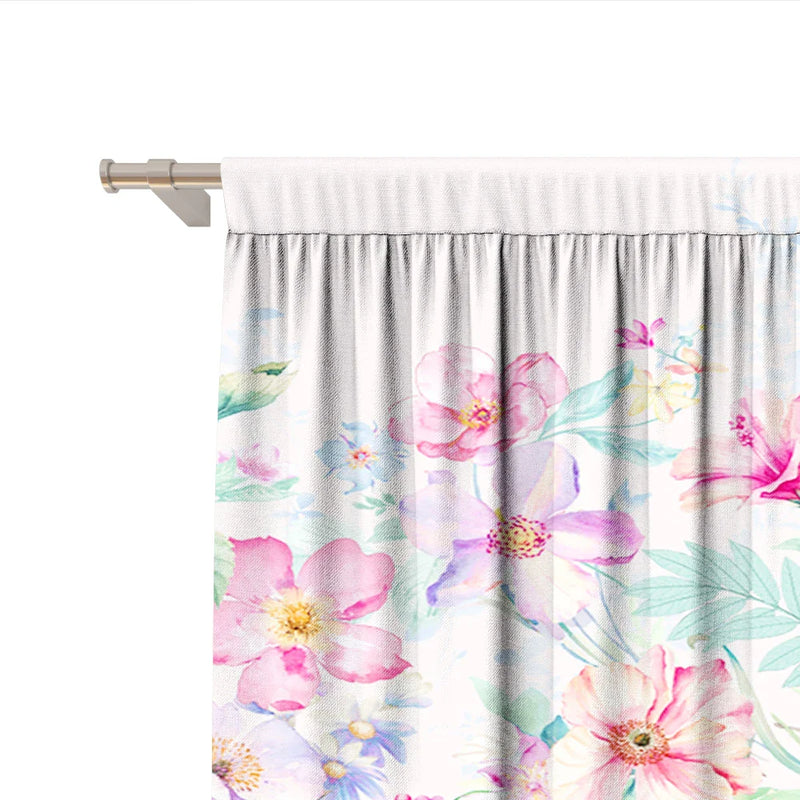 Afralia™ Pink Floral Bag Curtains for Home Decoration, Kitchen, Coffee Shop, Living Room