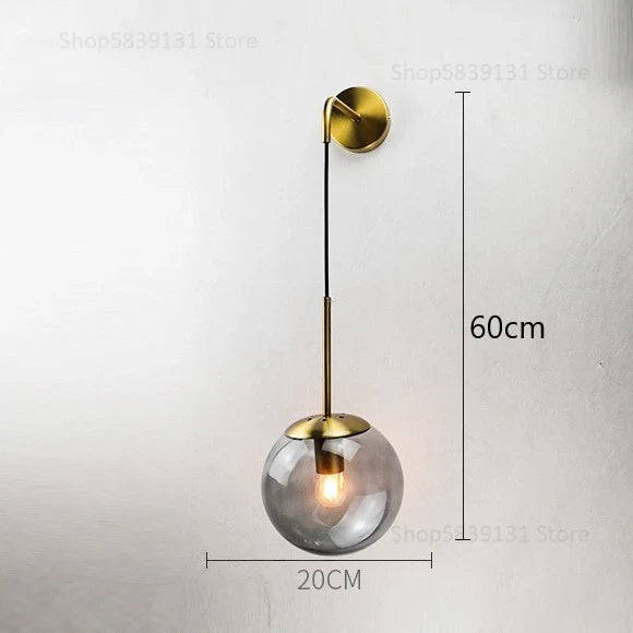 Afralia™ Glass Ball Wall Lamp - Nordic Retro LED Lighting Fixture