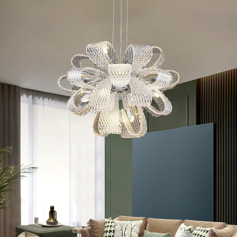 Afralia™ Luxury Glass Pendant Chandelier - Modern Minimalist Living Room Lighting Fixtures